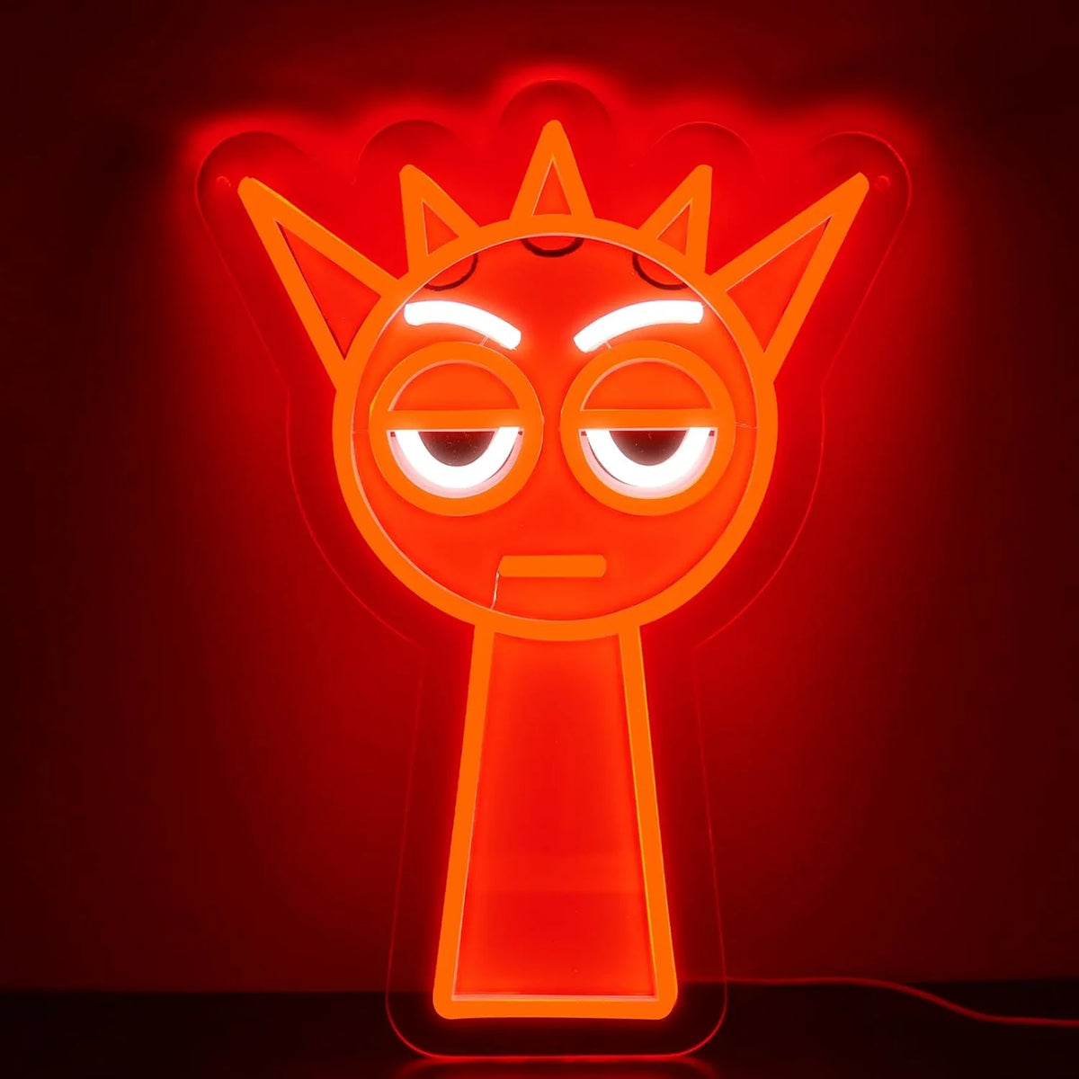 Orange character-face LED sign option