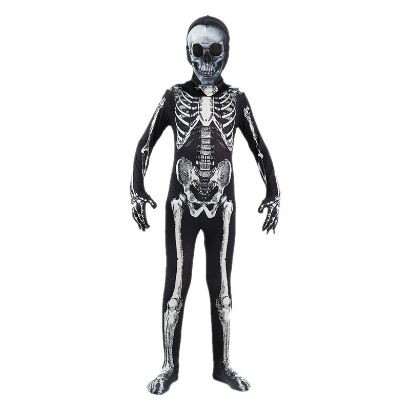 Full-length skeleton jumpsuit on a model