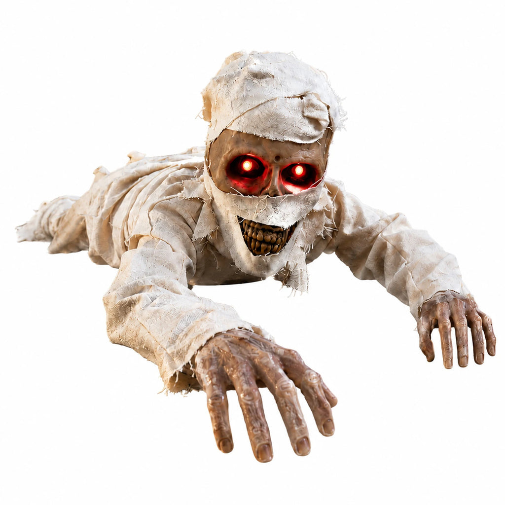 Crawling mummy prop isolated on white