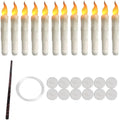 Twelve floating candles with one wand and hanging accessories