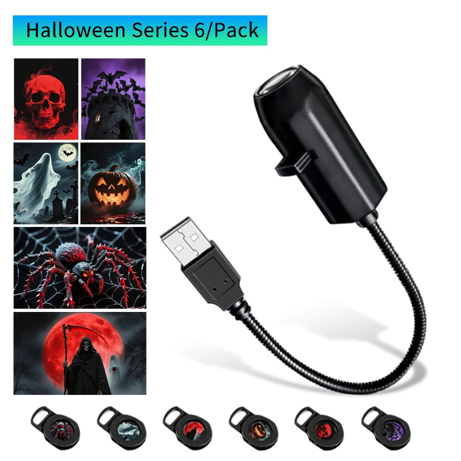 Halloween projector option with six films