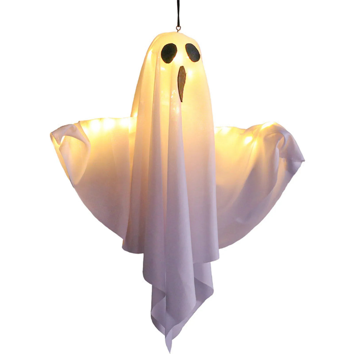 Selected white hanging ghost shown illuminated