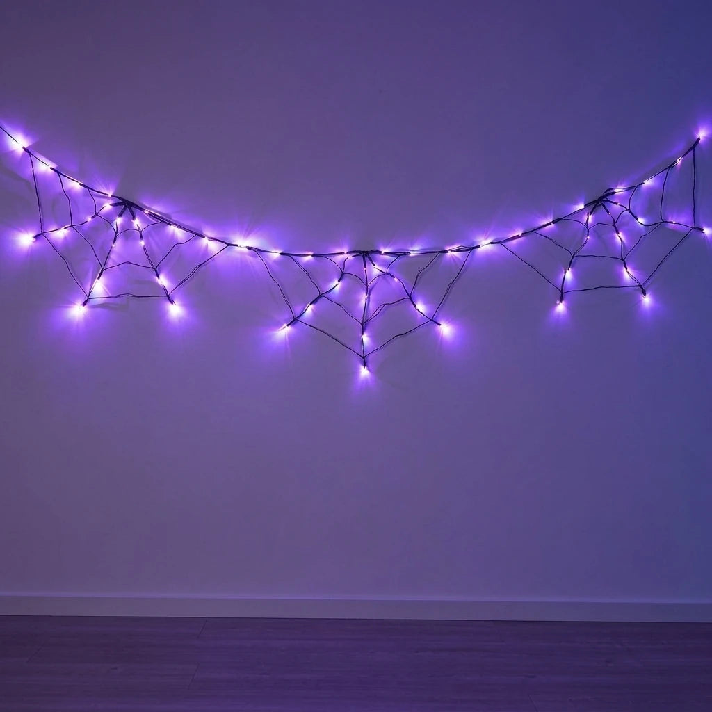 Purple 1.8-meter web garland option