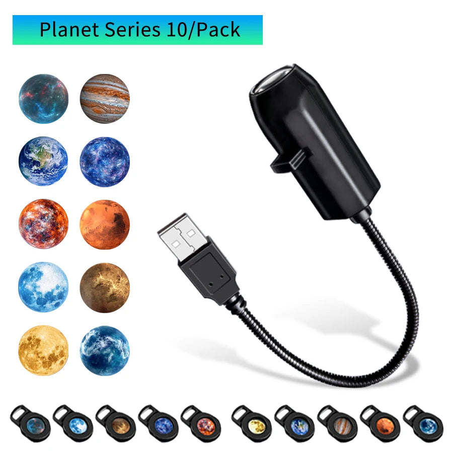 Planet projector option with ten films