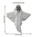 Two small white ghosts with 35-centimeter dimensions and no LEDs