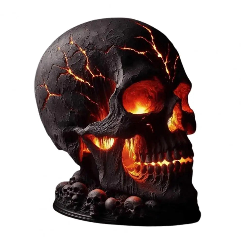 Option A sculpted skull lamp