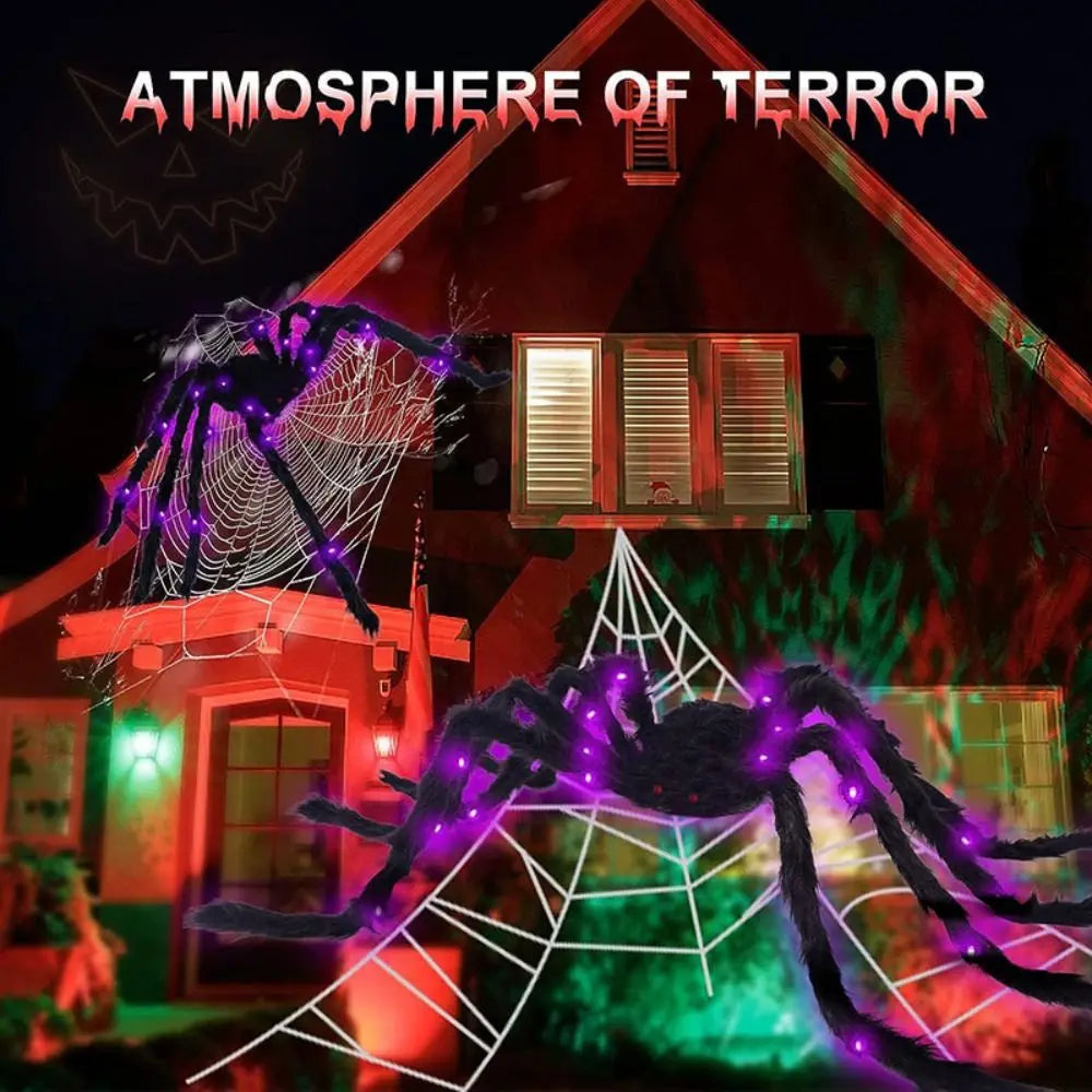 Large Halloween spider and web styling examples