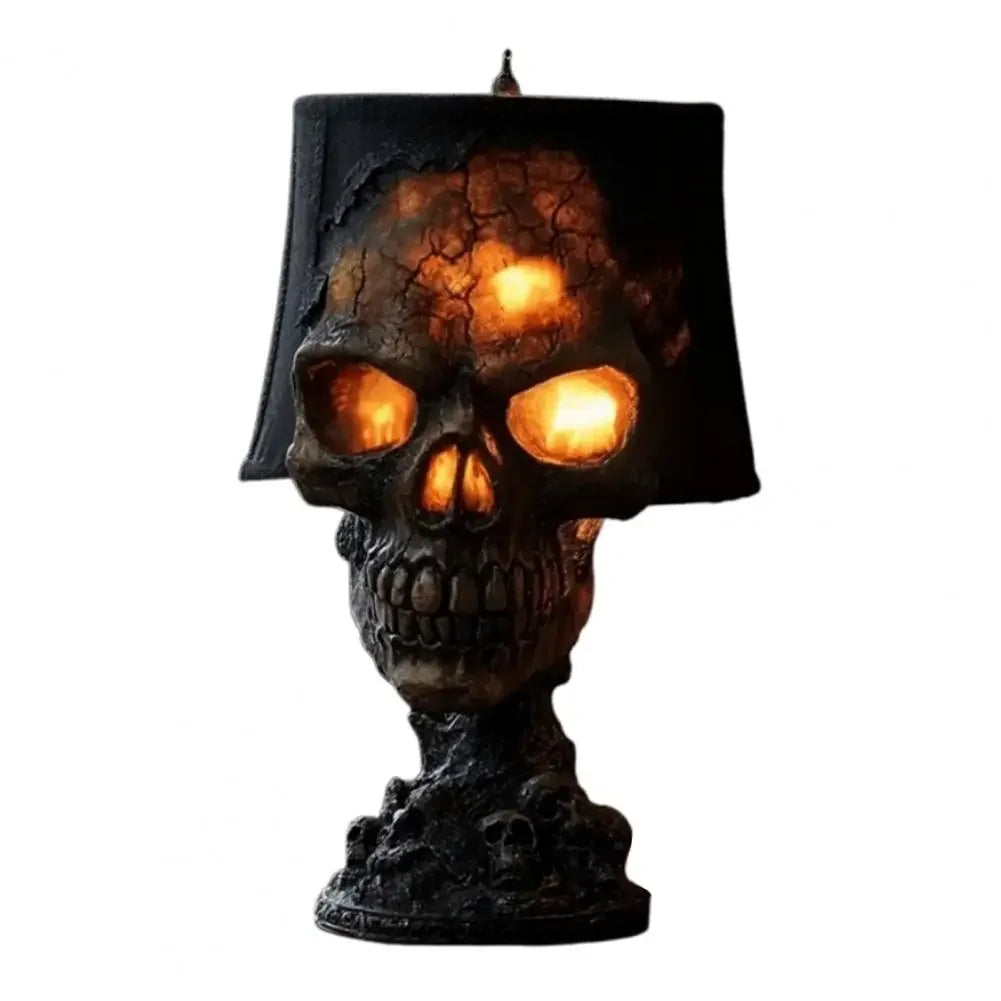 Option B skull-and-shade lamp
